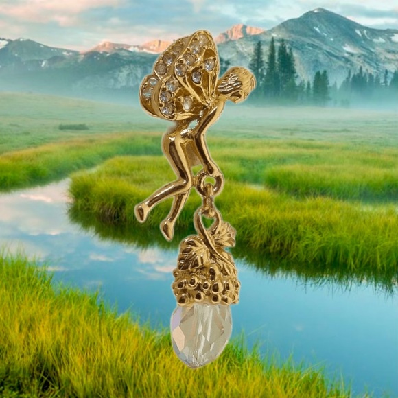 🧚♀️ Kirks Folly, Vintage Vale of the Fairies Earrings - Picture 11 of 16